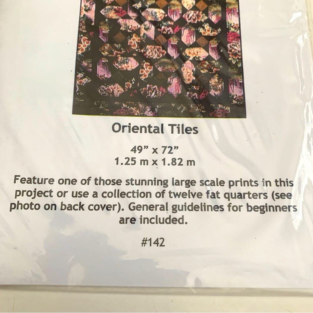 Oriental Tiles and Bargello Kimono Quilt Patterns Lot of 2 NWT - Picture 6 of 13
